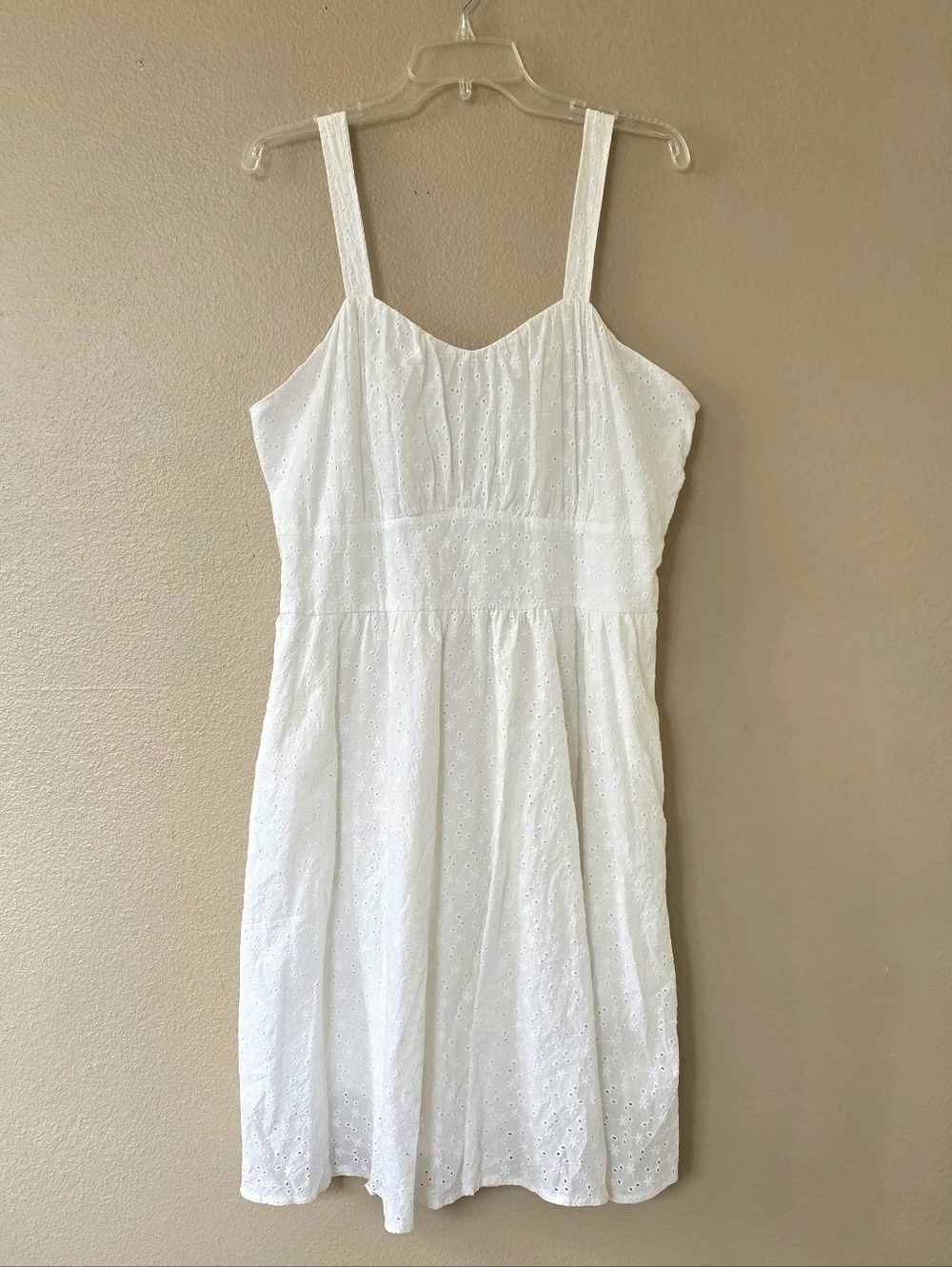 Belle Poque White Eyelet Smocked Midi Dress Spring Graduation Summer - Size 2X